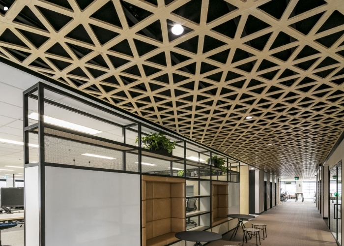 Open Cell Structure for Ceilings by Keystone Linings