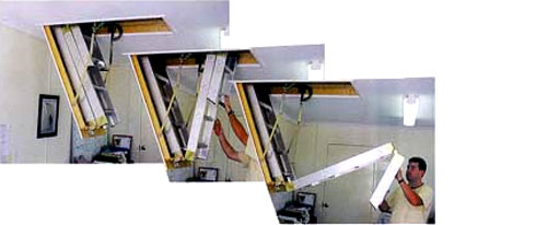The folding aluminium ceiling ladder