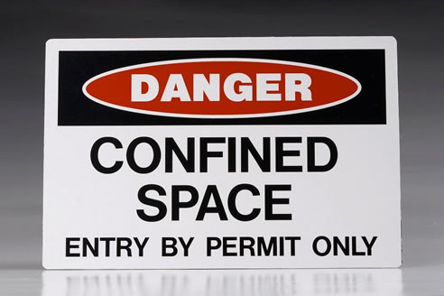 danger confined space sign