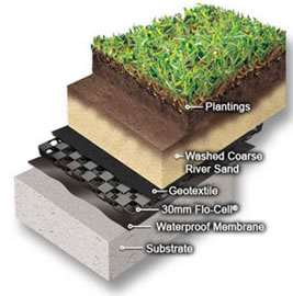 sub-surface infiltration cross section