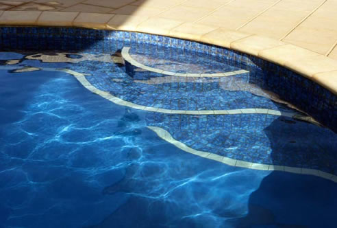 pool tiling and surface colour