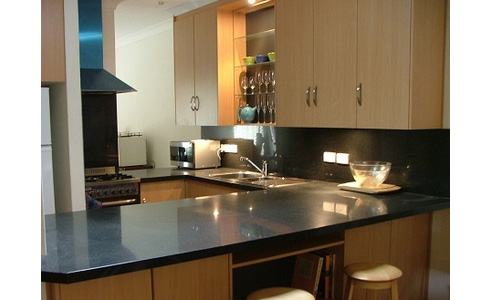 stone surface in kitchen