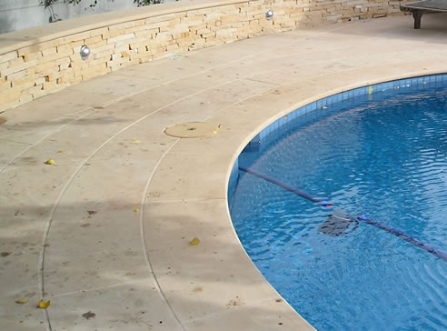 sandstone pool paving