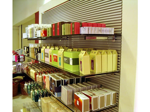 slot wall adjustable shelving