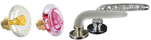 glass blown handles and knobs