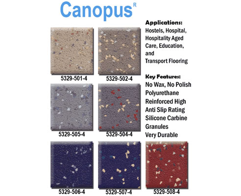 canopus slip resistant vinyl flooring sample colours