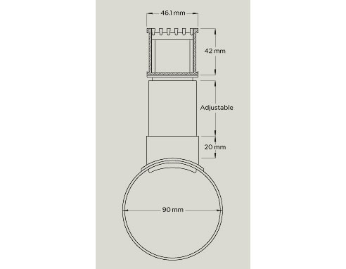 diagram of drainpipe with upvc channel