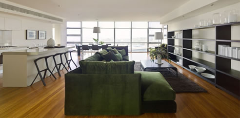 bamboo flooring in new apartment