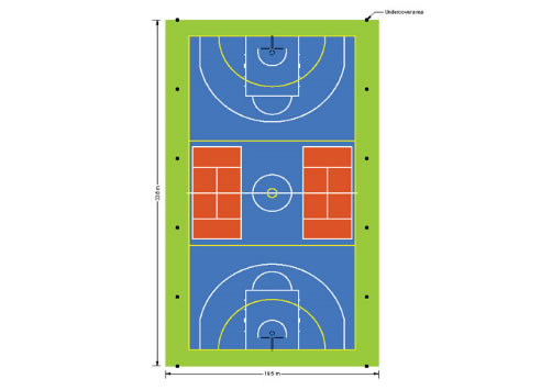 synthetic sports surface layout drawing