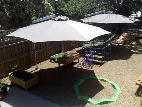 child care centre shade umbrellas