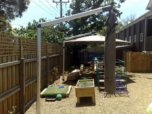 shade umbrellas at pre-school