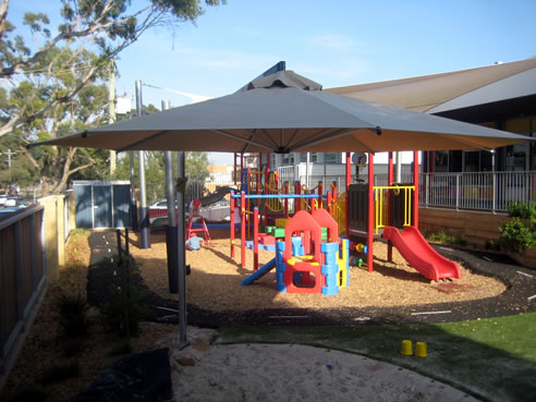 shade sails at kindergarten