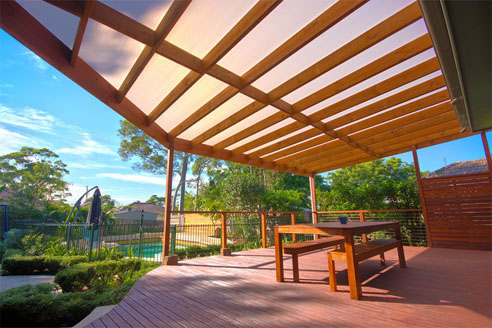 timber framed pergola