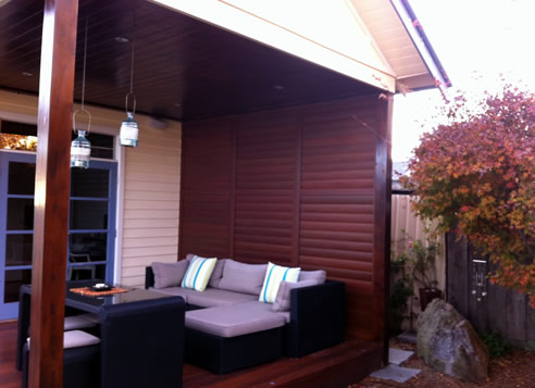 timber look aluminium shutters