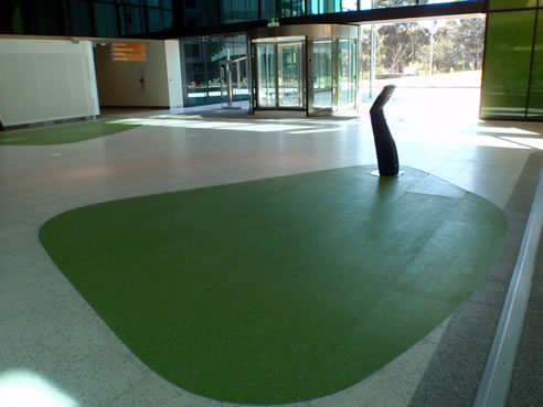 natural rubber flooring at melbourne childrens hospital