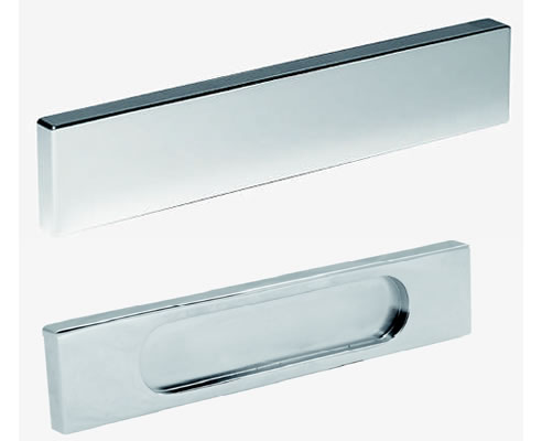recessed aluminium cabinet pull