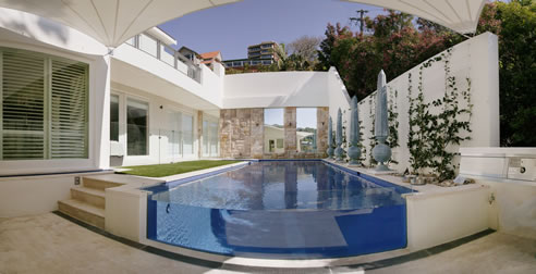 pool with glass edge