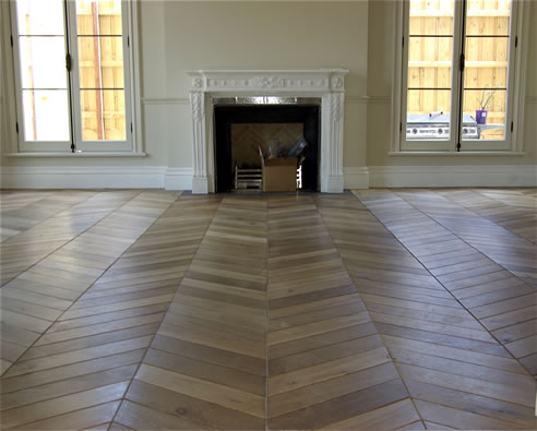 chevron parquet floor