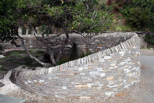 schist rock wall