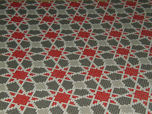 red and green mosaic tile pattern
