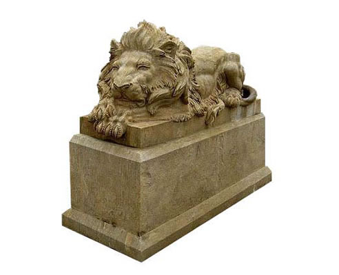 stone sleeping lion