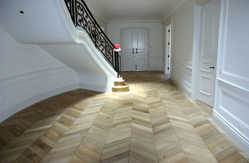 chevron parquet floor