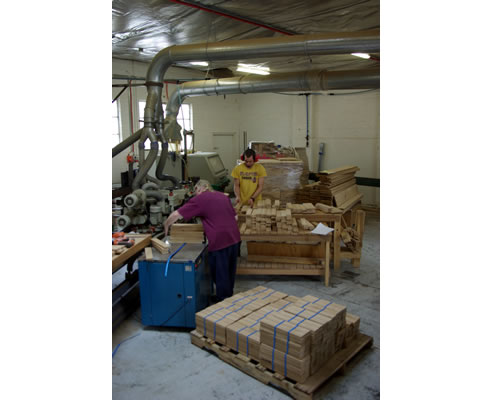 inside parquet floor factory