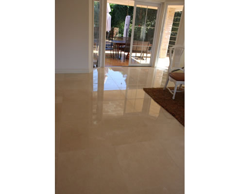 crema marfil tiled floor