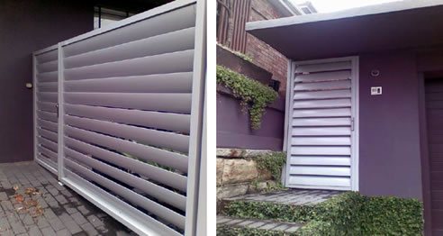 privacy screen gate and door