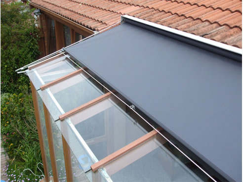 glass room blinds