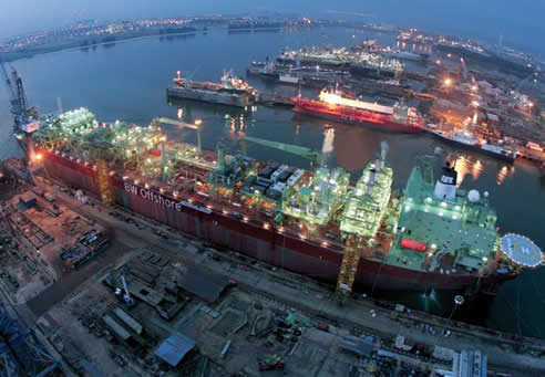 ship dock containers