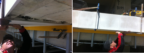stone panel installation