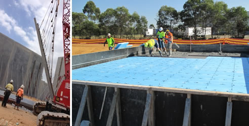 large tilt-up insulated concrete panels