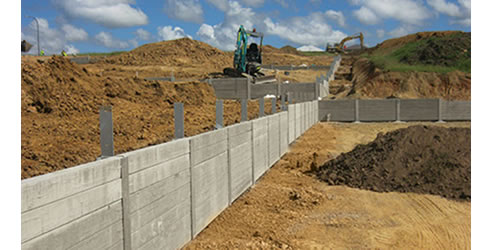 concrete sleeper retaining wall