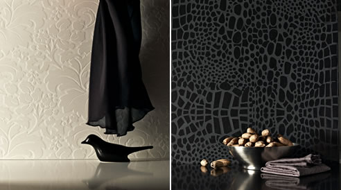 lace and crocodile motivo designs