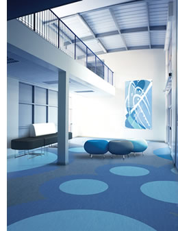 blue pvc flooring