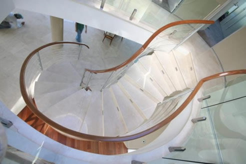 white marble staircase
