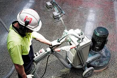 polishing concrete floor