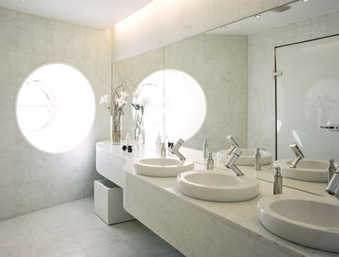carrara marble bathroom