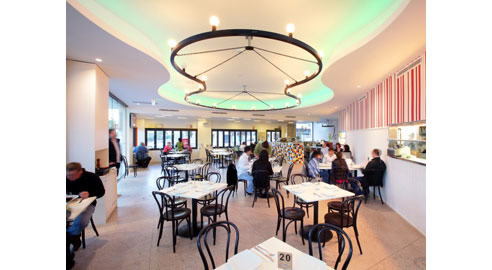 led lighting in restaurant