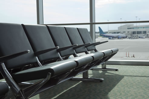 upholstered airport seating