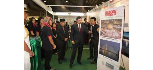 the crown prince of brunei at radcon 7 exhibition stand