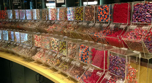 perspex confectionary display