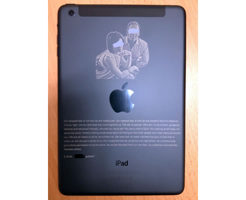 laser engraved ipad