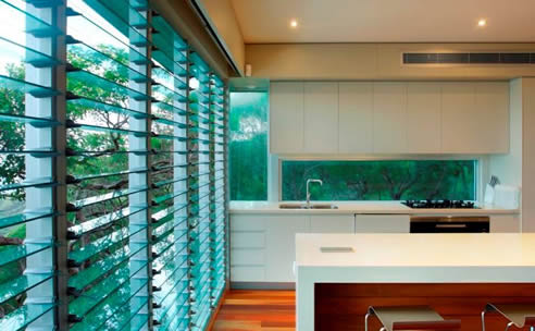 louvred windows kitchen ventilation