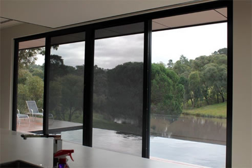 see through sliding door security screen