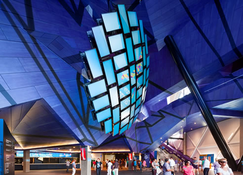 perth arena ceiling coated with mirotone
