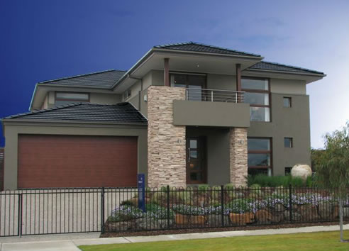 stone cladding front facade feature