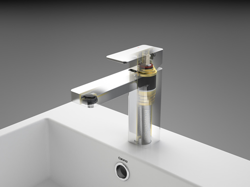 transparent dorf basin mixer