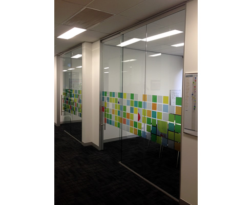 frameless glass partition